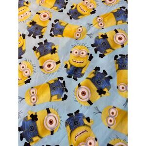 MINIONS Cotton Fabric Light Aqua Background Minion Despicable Me Movie LAST YARD